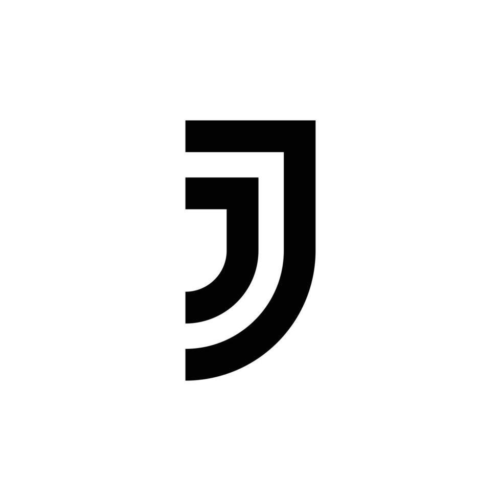 design moderno del logo della lettera j monogramma vettore