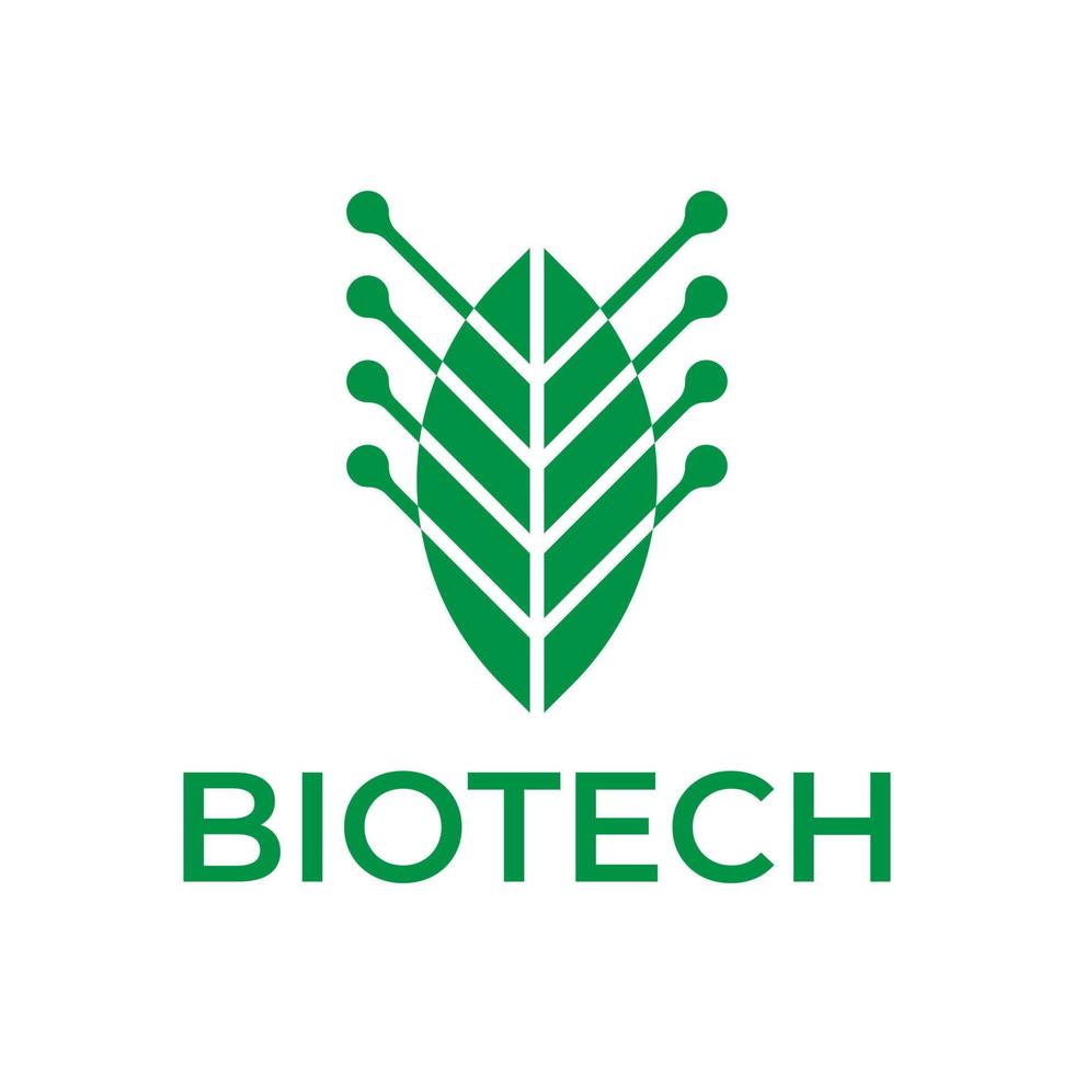 design del logo biotecnologico vettore