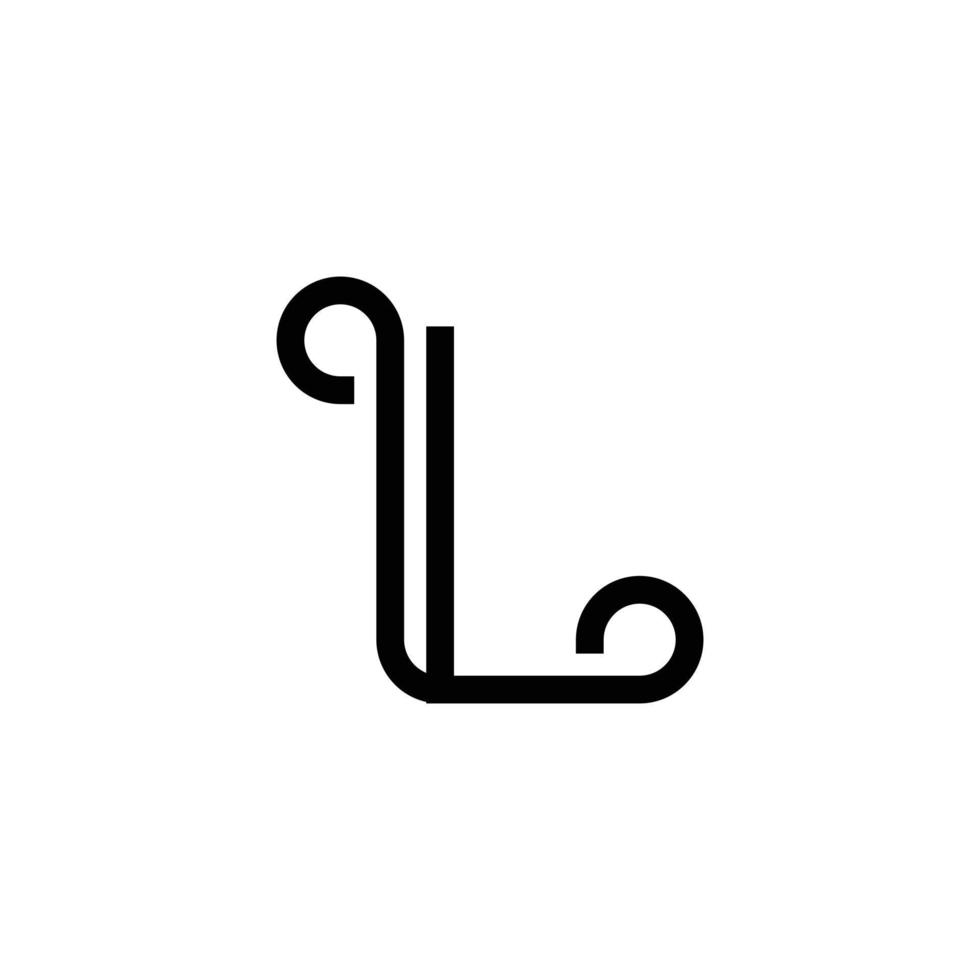 design moderno del logo della lettera l del monogramma vettore