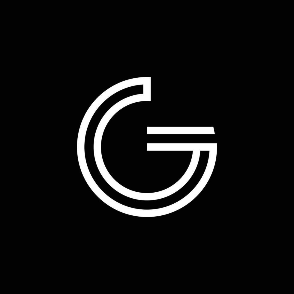 design moderno del logo della lettera g del monogramma vettore