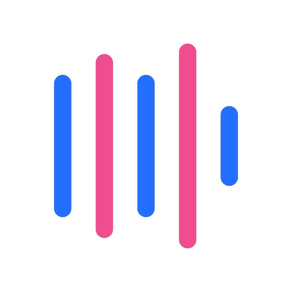 icona dell'onda sonora con due tonalità di colore vettore