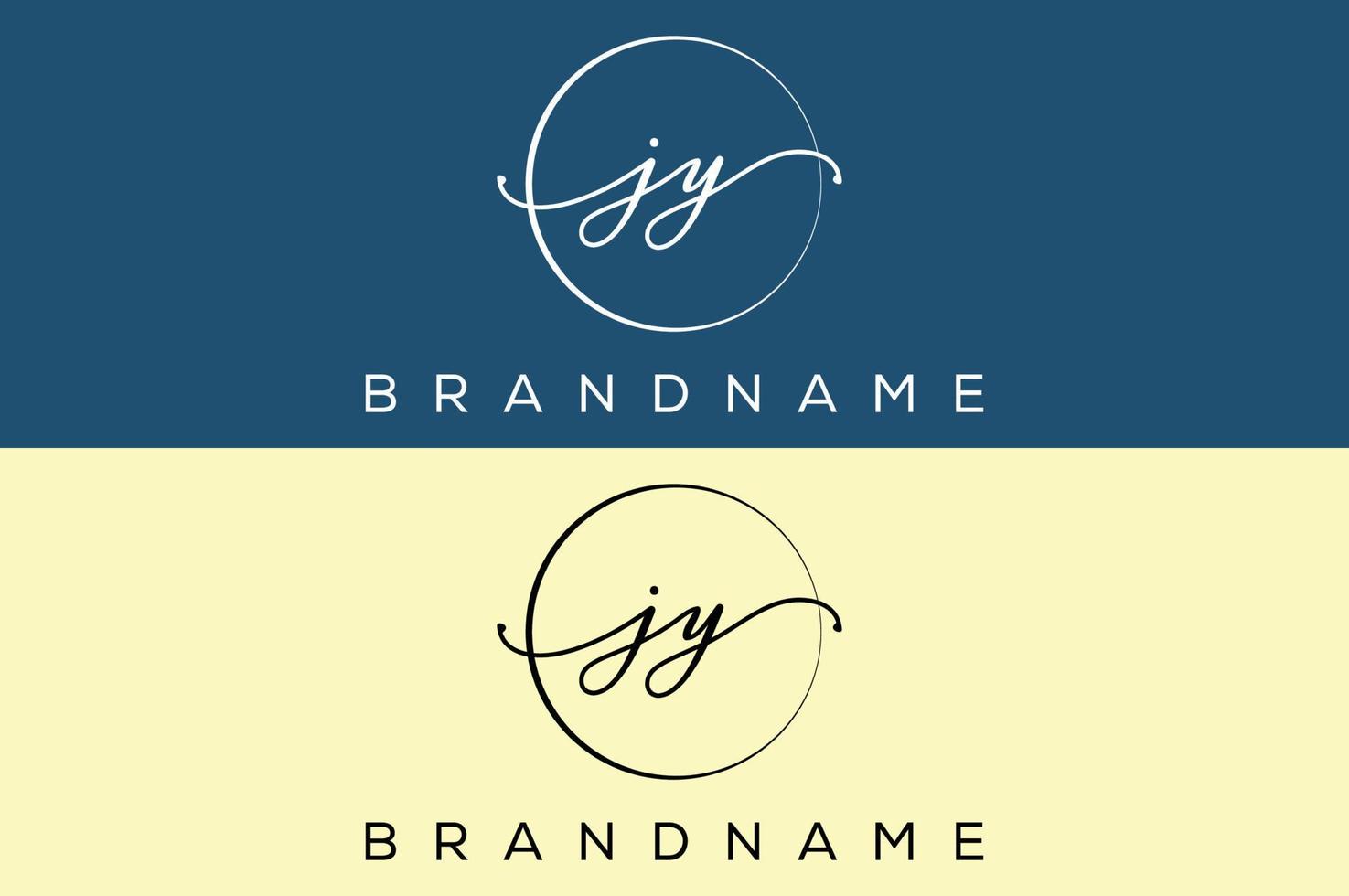 jy jy logo disegnato a mano di firma iniziale, moda, gioielli, fotografia, boutique, sceneggiatura, matrimonio, modello di logo vettoriale creativo floreale e botanico per qualsiasi azienda o azienda