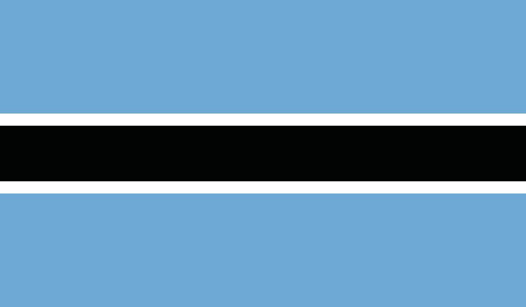 illustrazione vettoriale della bandiera del Botswana.