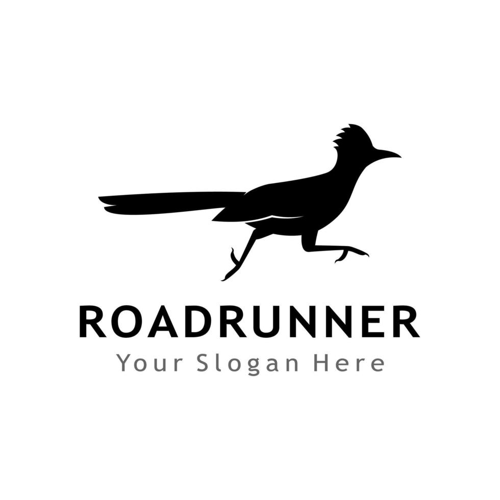 logo dell'uccello roadrunner vettore
