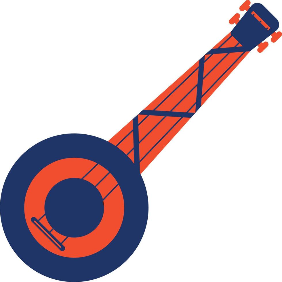 icona colore banjo vettore