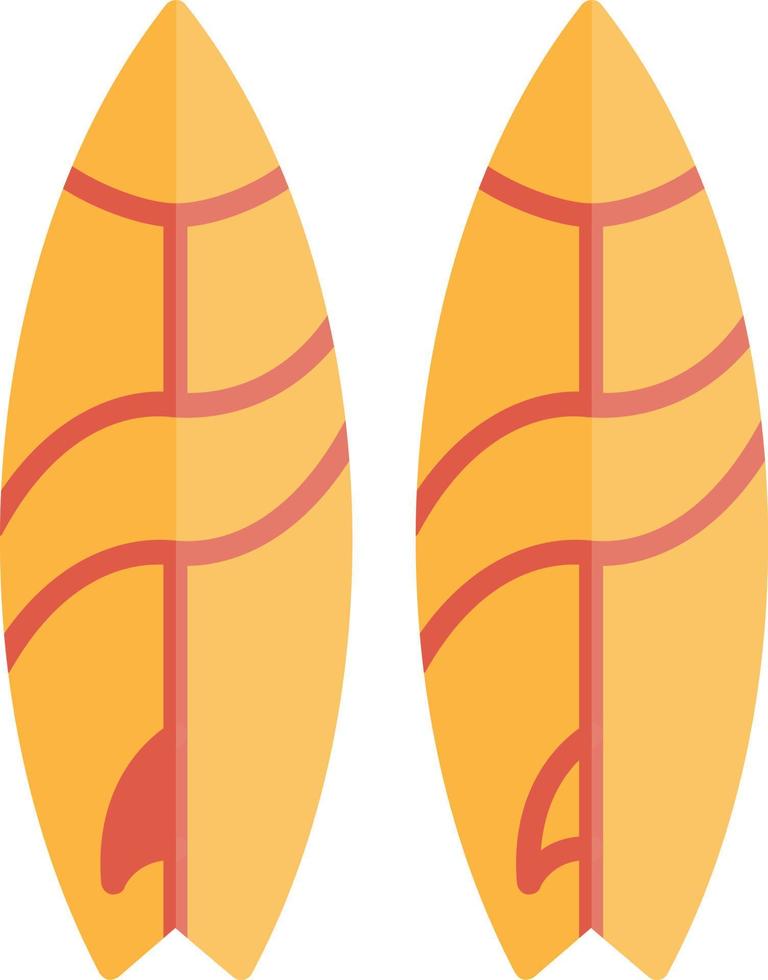 icona piatta della tavola da surf vettore