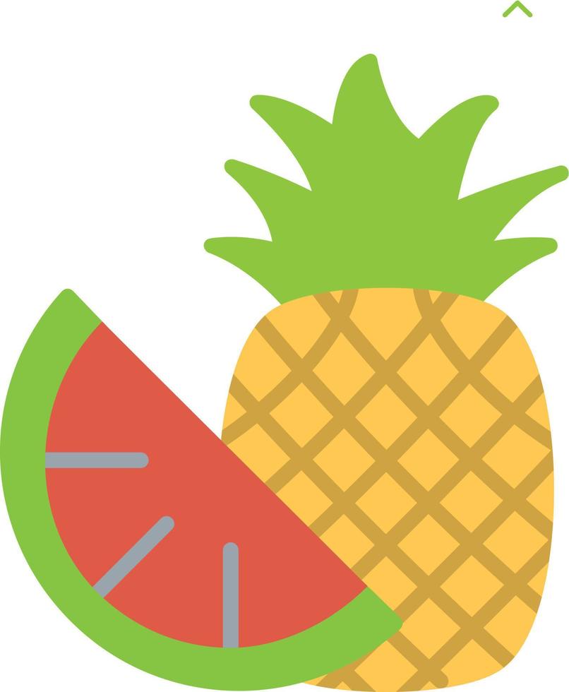 icona piatta della mela di pino vettore