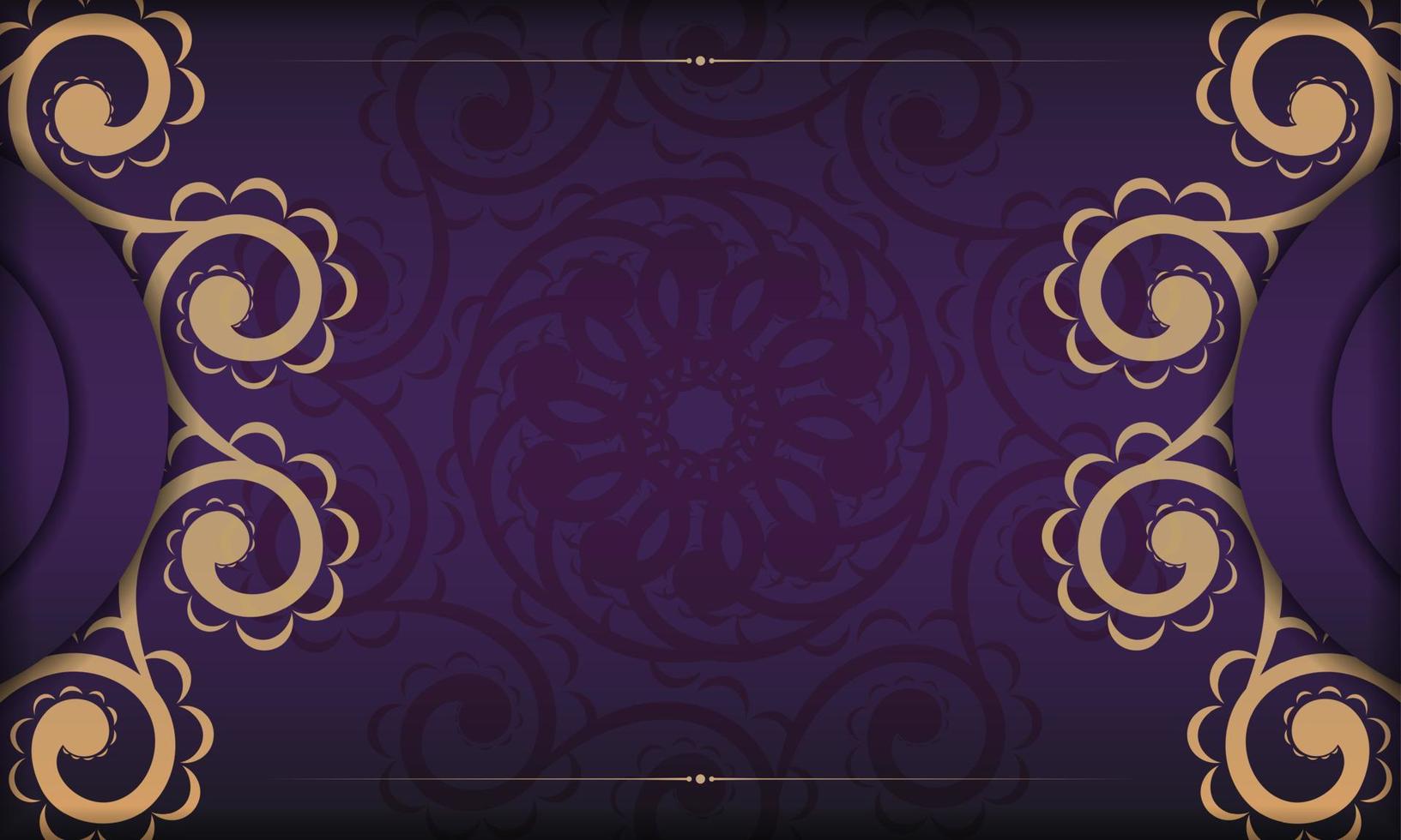 lussuoso modello di cartolina viola con ornamento astratto vintage. elementi eleganti e classici sono ottimi per decorare. illustrazione vettoriale. vettore