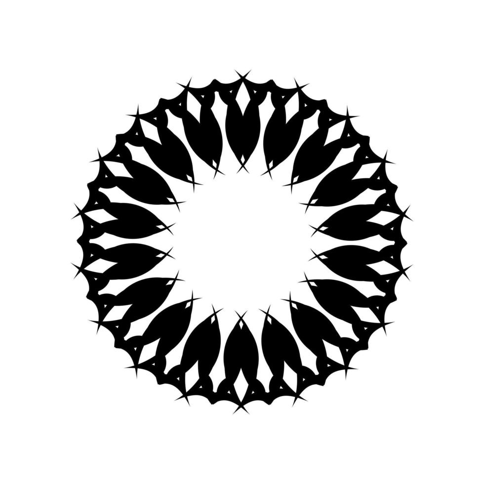 ornamento rotondo bianco nero mandala vintage. vettore orientale, modelli di terapia antistress. tessitura di elementi di design. vettore di loghi yoga.