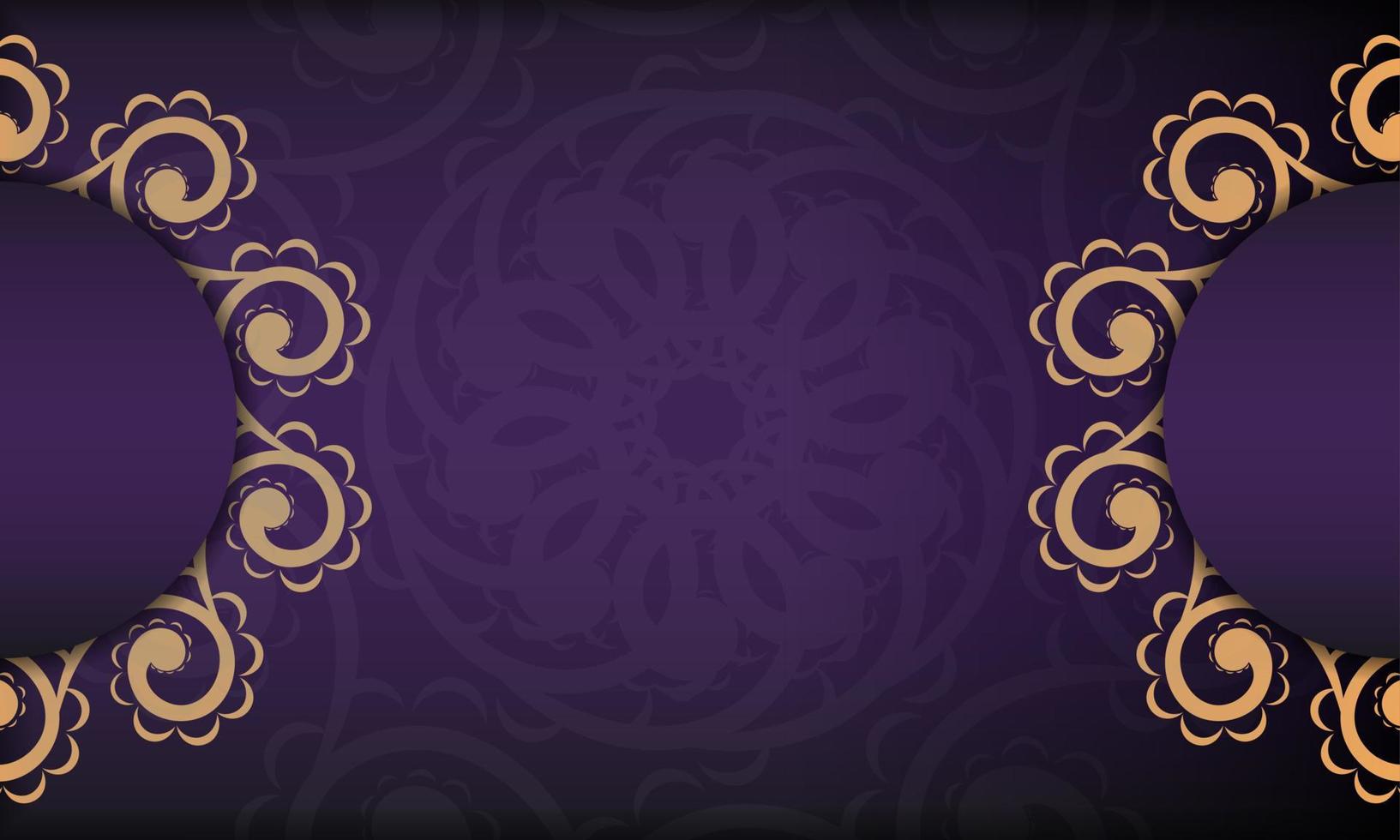 lussuoso modello di cartolina viola con ornamento astratto vintage. elementi eleganti e classici sono ottimi per decorare. illustrazione vettoriale. vettore