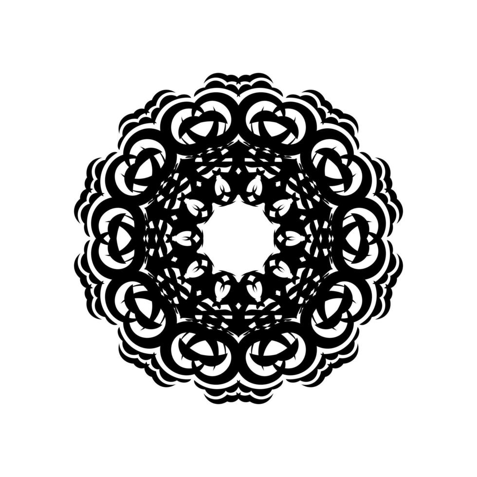 concetto decorativo mandala indiana astratta in bianco e nero. illustrazione vettore