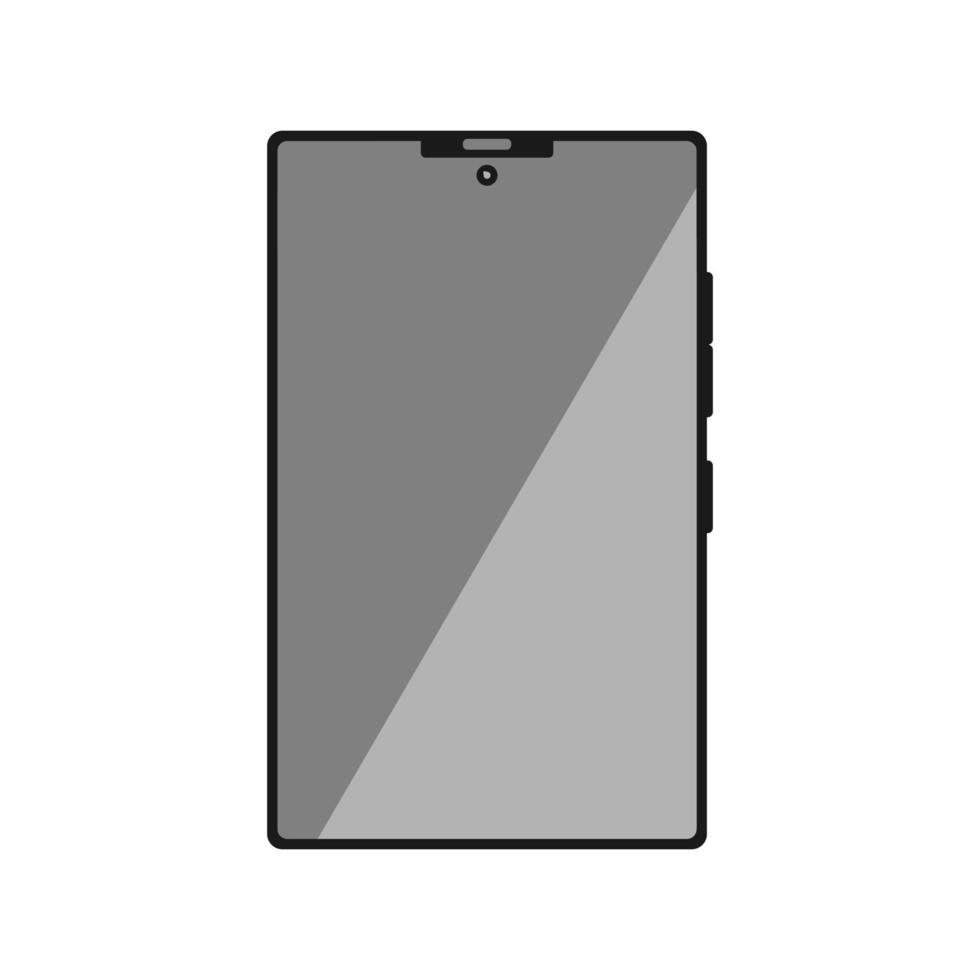 illustrazione del vettore del telefono con sfondo grigio. illustrazione del vettore tablet.