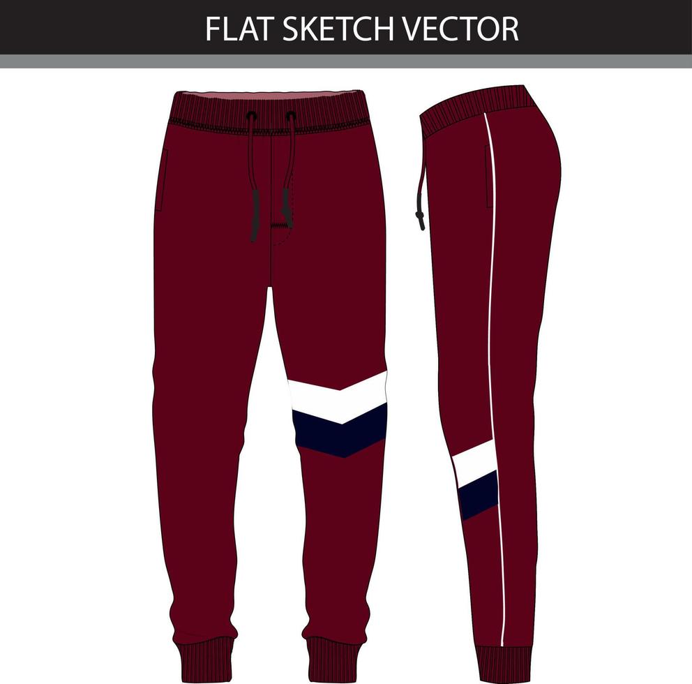 jogger con file vettoriale colorblock di ancoraggio