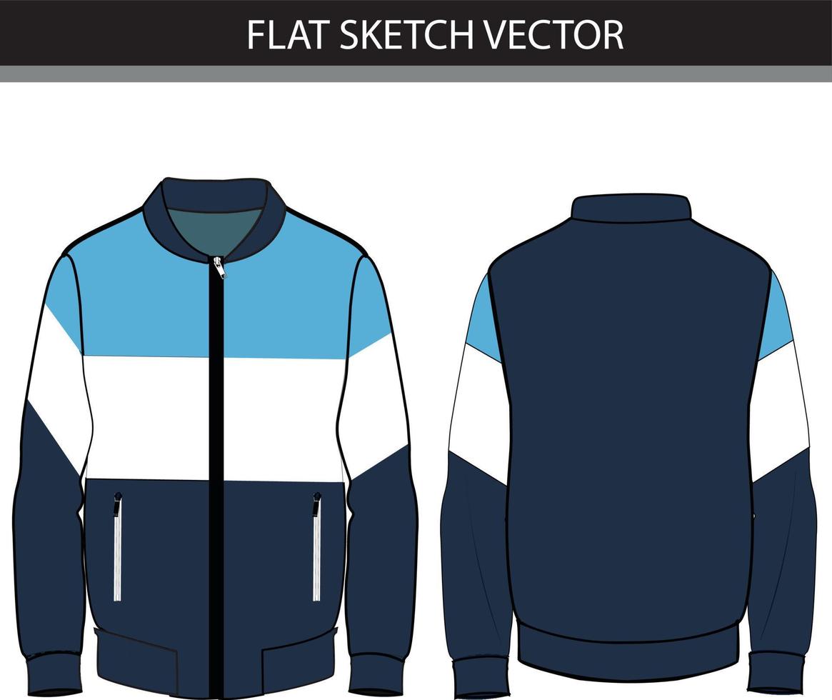 file vettoriale del giubbotto bomber colorblock