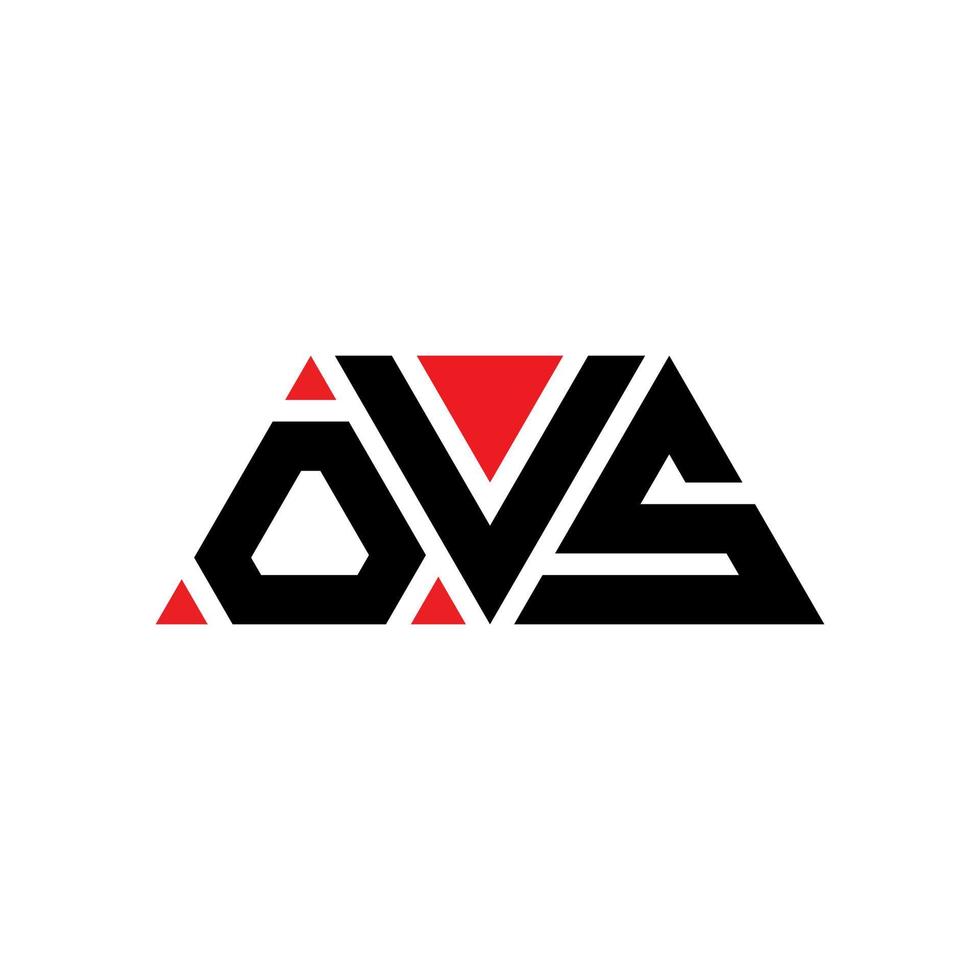 design del logo della lettera triangolare ovs con forma triangolare. monogramma di progettazione logo triangolo ovs. modello di logo vettoriale triangolo ovs con colore rosso. logo triangolare ovs logo semplice, elegante e lussuoso. ovv