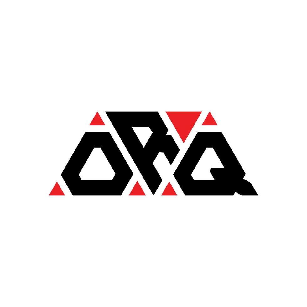 design del logo della lettera del triangolo orq con forma triangolare. monogramma di design del logo del triangolo orq. modello di logo vettoriale triangolo orq con colore rosso. logo triangolare orq logo semplice, elegante e lussuoso. orq