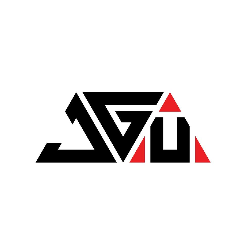 jgu triangolo logo lettera design con forma triangolare. monogramma di design del logo del triangolo jgu. modello di logo vettoriale triangolo jgu con colore rosso. logo triangolare jgu logo semplice, elegante e lussuoso. jgu