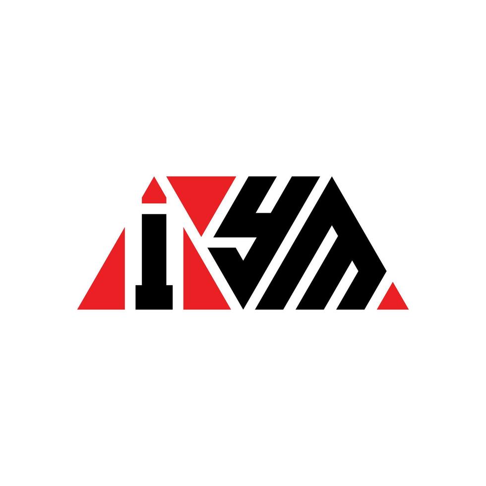 design del logo della lettera triangolare iym con forma triangolare. monogramma di design del logo del triangolo iym. modello di logo vettoriale triangolo iym con colore rosso. iym logo triangolare logo semplice, elegante e lussuoso. io