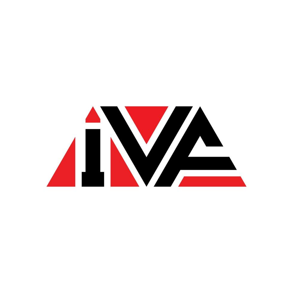 design del logo della lettera triangolare ivf con forma triangolare. monogramma di design del logo del triangolo ivf. modello di logo vettoriale triangolo ivf con colore rosso. logo triangolare ivf logo semplice, elegante e lussuoso. ivf