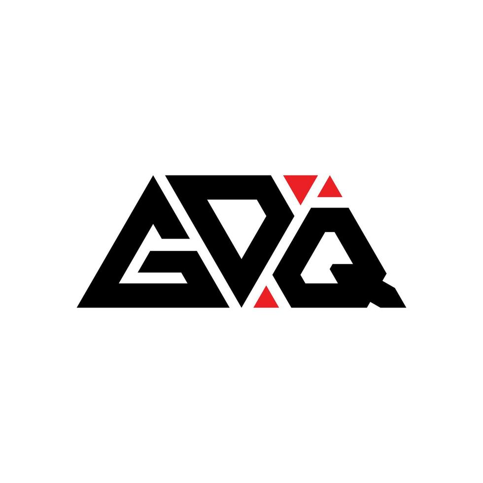 gdq triangolo lettera logo design con forma triangolare. gdq triangolo logo design monogramma. modello di logo vettoriale triangolo gdq con colore rosso. logo triangolare gdq logo semplice, elegante e lussuoso. gdq