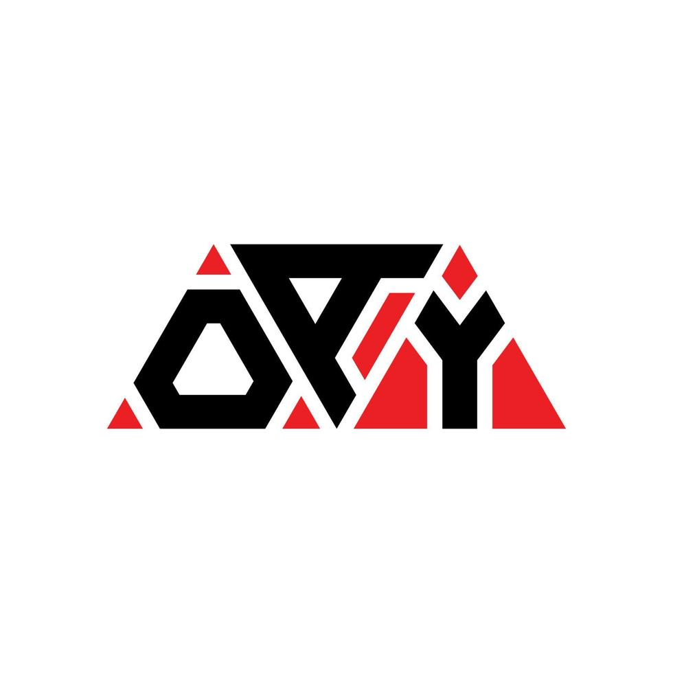oay triangolo lettera logo design con forma triangolare. monogramma di design del logo del triangolo oay. modello di logo vettoriale triangolo oay con colore rosso. oay logo triangolare logo semplice, elegante e lussuoso. ehi