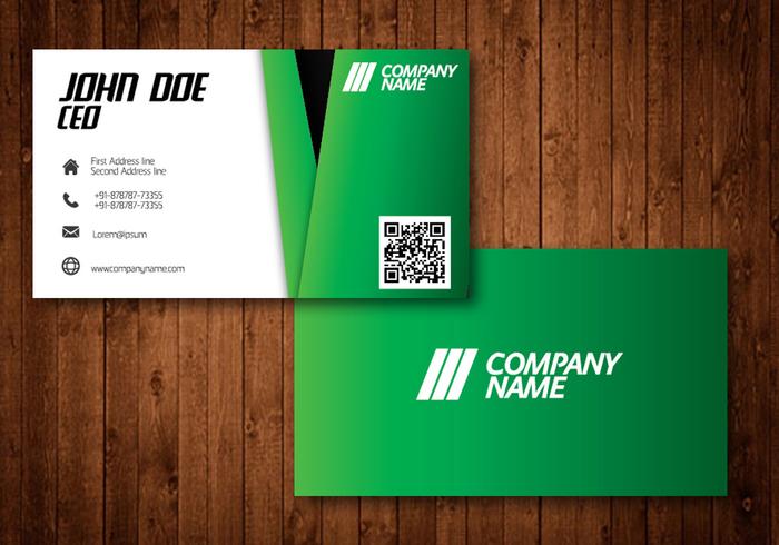 Vettore di Businesscard che visita creativo verde