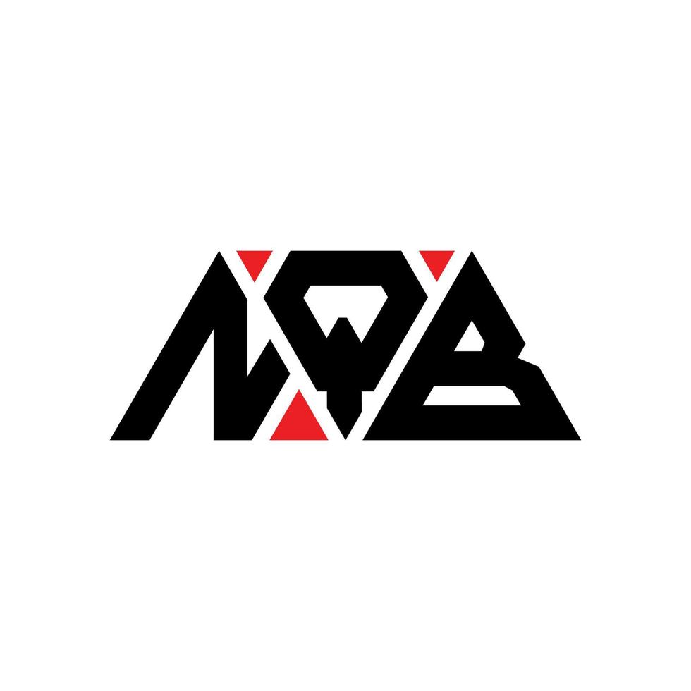 design del logo della lettera triangolare nqb con forma triangolare. monogramma di design del logo del triangolo nqb. modello di logo vettoriale triangolo nqb con colore rosso. logo triangolare nqb logo semplice, elegante e lussuoso. nqb