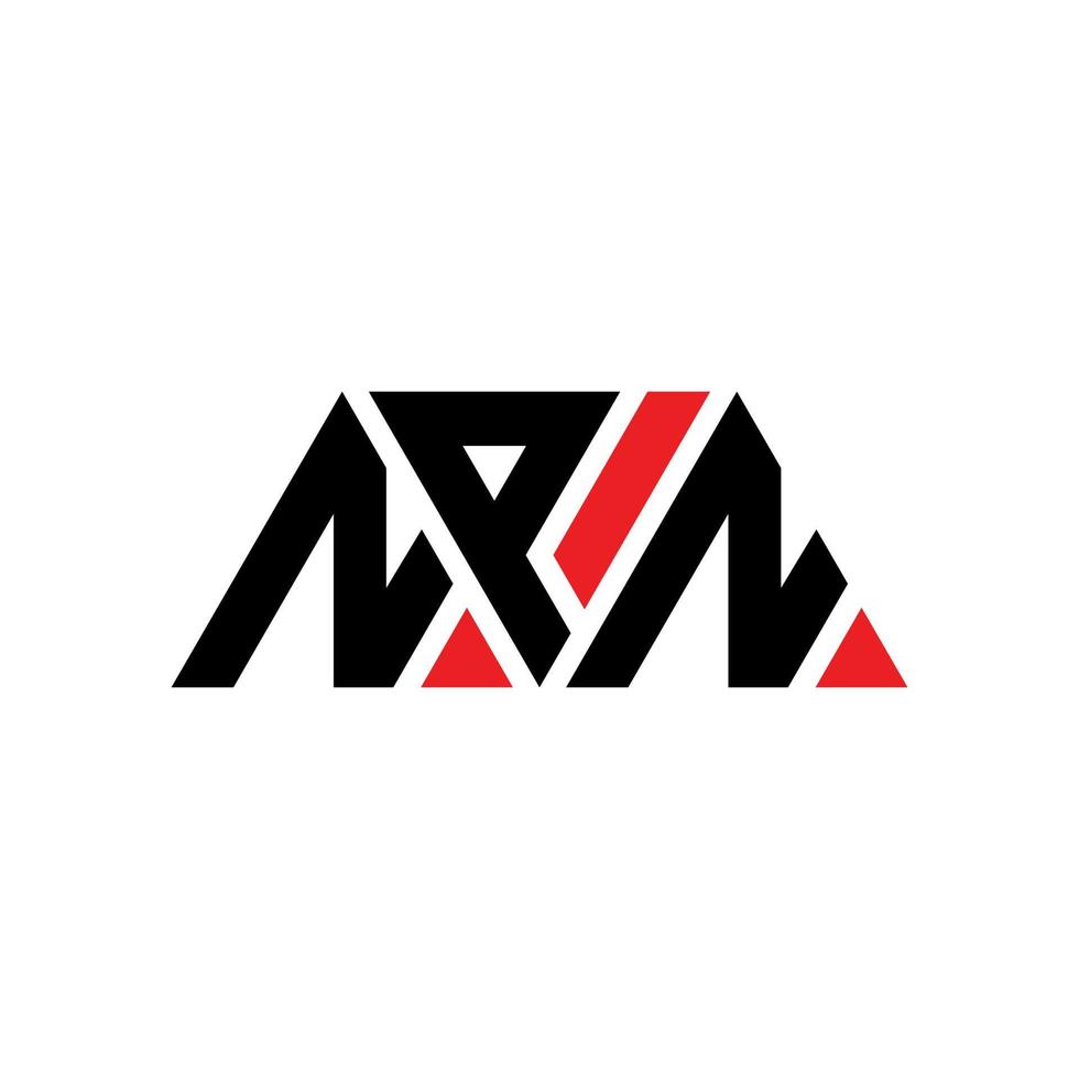 design del logo della lettera triangolare npn con forma triangolare. monogramma di design del logo del triangolo npn. modello di logo vettoriale triangolo npn con colore rosso. logo triangolare npn logo semplice, elegante e lussuoso. npn