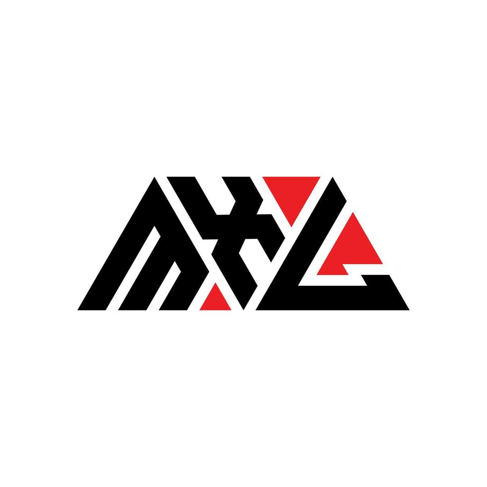 design del logo della lettera triangolo mxl con forma triangolare. monogramma di design del logo del triangolo mxl. modello di logo vettoriale triangolo mxl con colore rosso. logo triangolare mxl logo semplice, elegante e lussuoso. ml