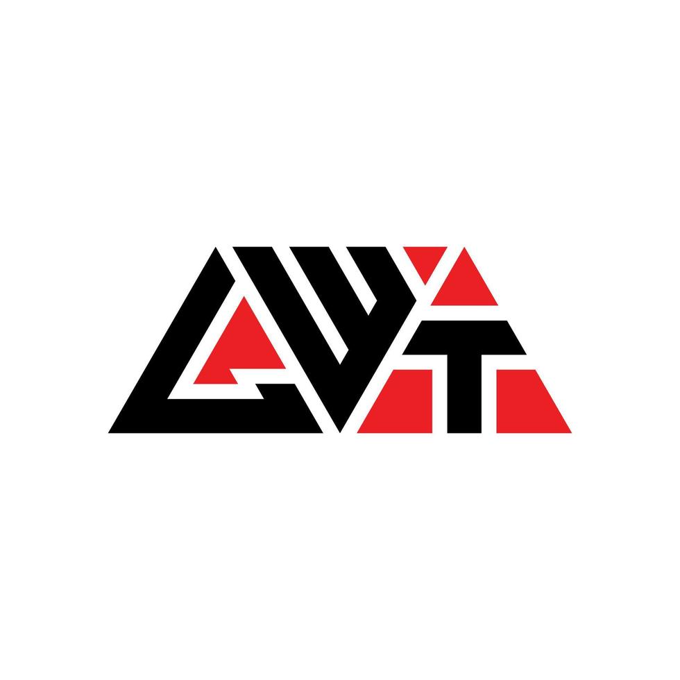 logo lettera triangolare lwt con forma triangolare. lwt triangolo logo design monogramma. modello di logo vettoriale triangolo lwt con colore rosso. logo triangolare lwt logo semplice, elegante e lussuoso. lwt