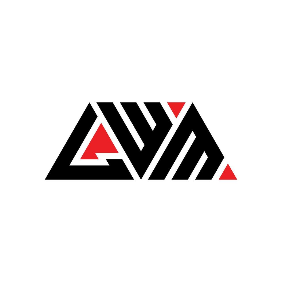 logo lettera triangolo lwm con forma triangolare. Monogramma di design con logo triangolo lwm. modello di logo vettoriale triangolo lwm con colore rosso. logo triangolare lwm logo semplice, elegante e lussuoso. lwm