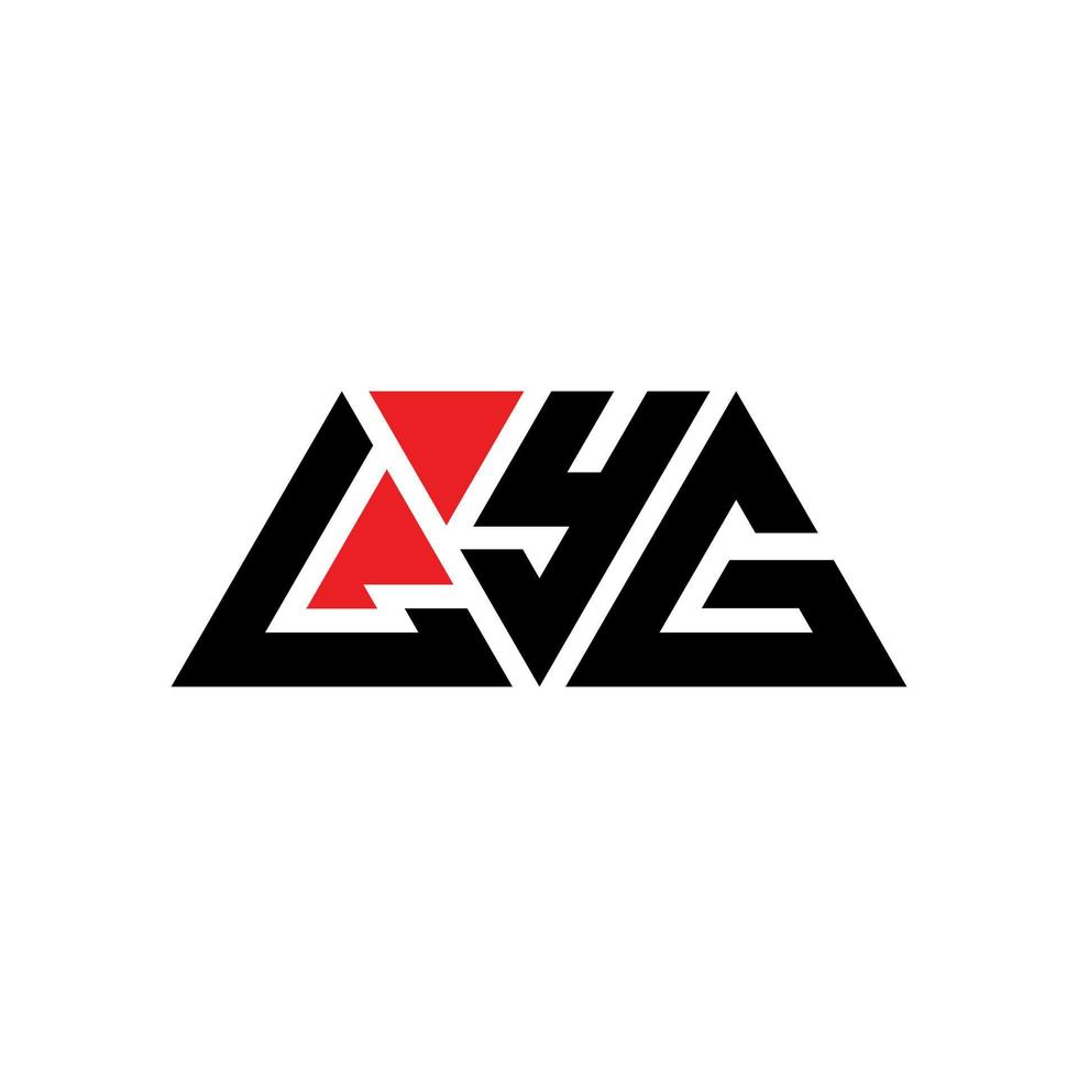 lyg triangolo lettera logo design con forma triangolare. lyg triangolo logo design monogramma. modello di logo vettoriale triangolo lyg con colore rosso. logo triangolare lyg logo semplice, elegante e lussuoso. lyg