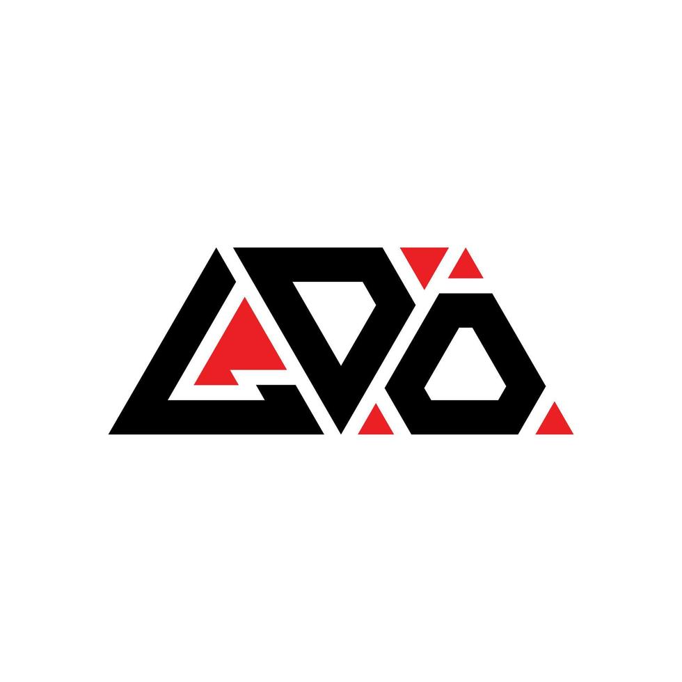 ldo triangolo lettera logo design con forma triangolare. ldo triangolo logo design monogramma. modello di logo vettoriale triangolo ldo con colore rosso. ldo logo triangolare logo semplice, elegante e lussuoso. Io faccio