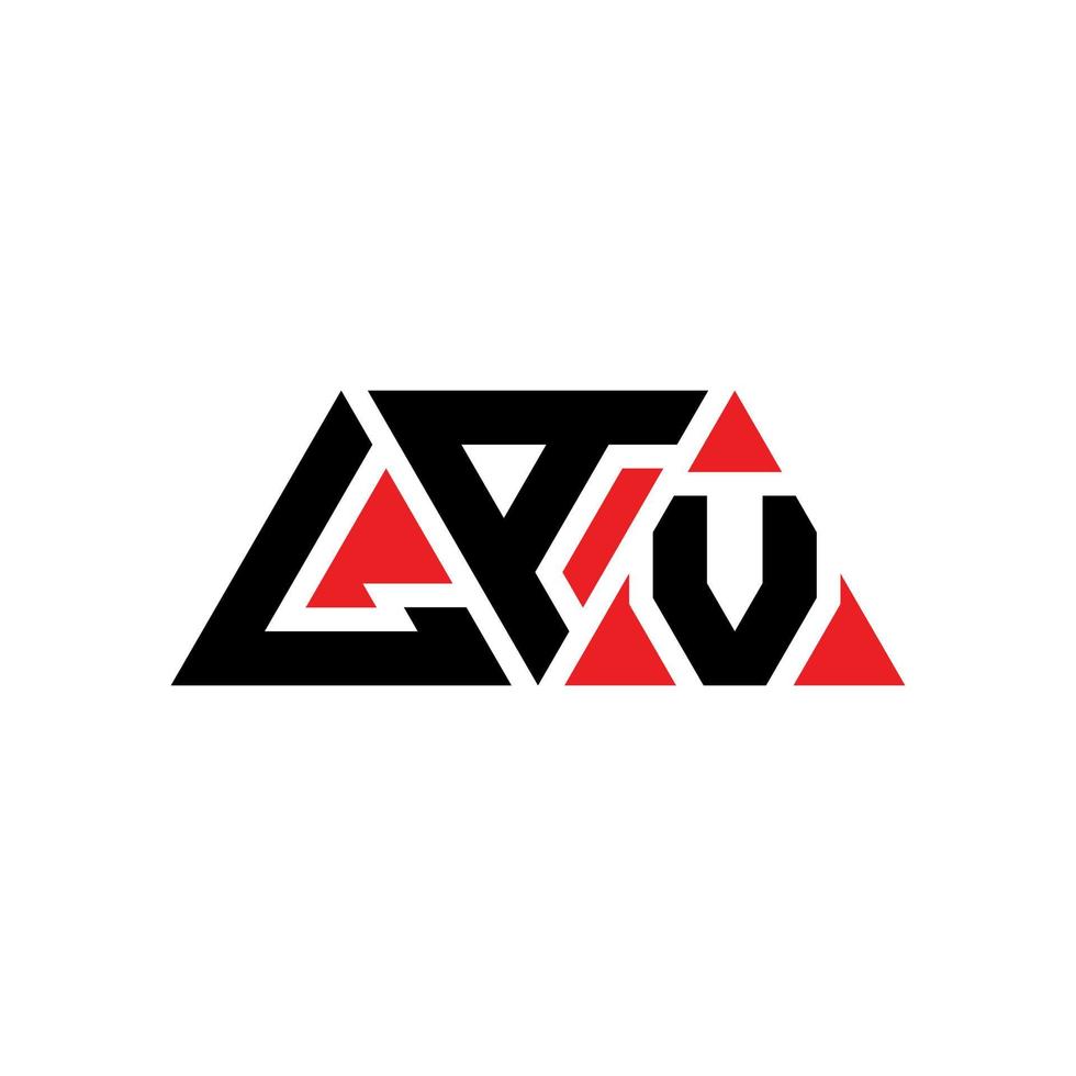 design del logo della lettera triangolo lav con forma triangolare. monogramma lav triangolo logo design. modello di logo vettoriale triangolo lav con colore rosso. lav logo triangolare logo semplice, elegante e lussuoso. lav