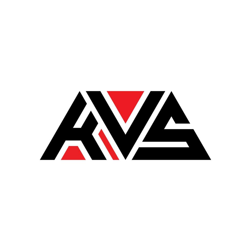 design del logo della lettera del triangolo kvs con forma triangolare. monogramma di design del logo del triangolo kvs. modello di logo vettoriale triangolo kvs con colore rosso. logo triangolare kvs logo semplice, elegante e lussuoso. kv