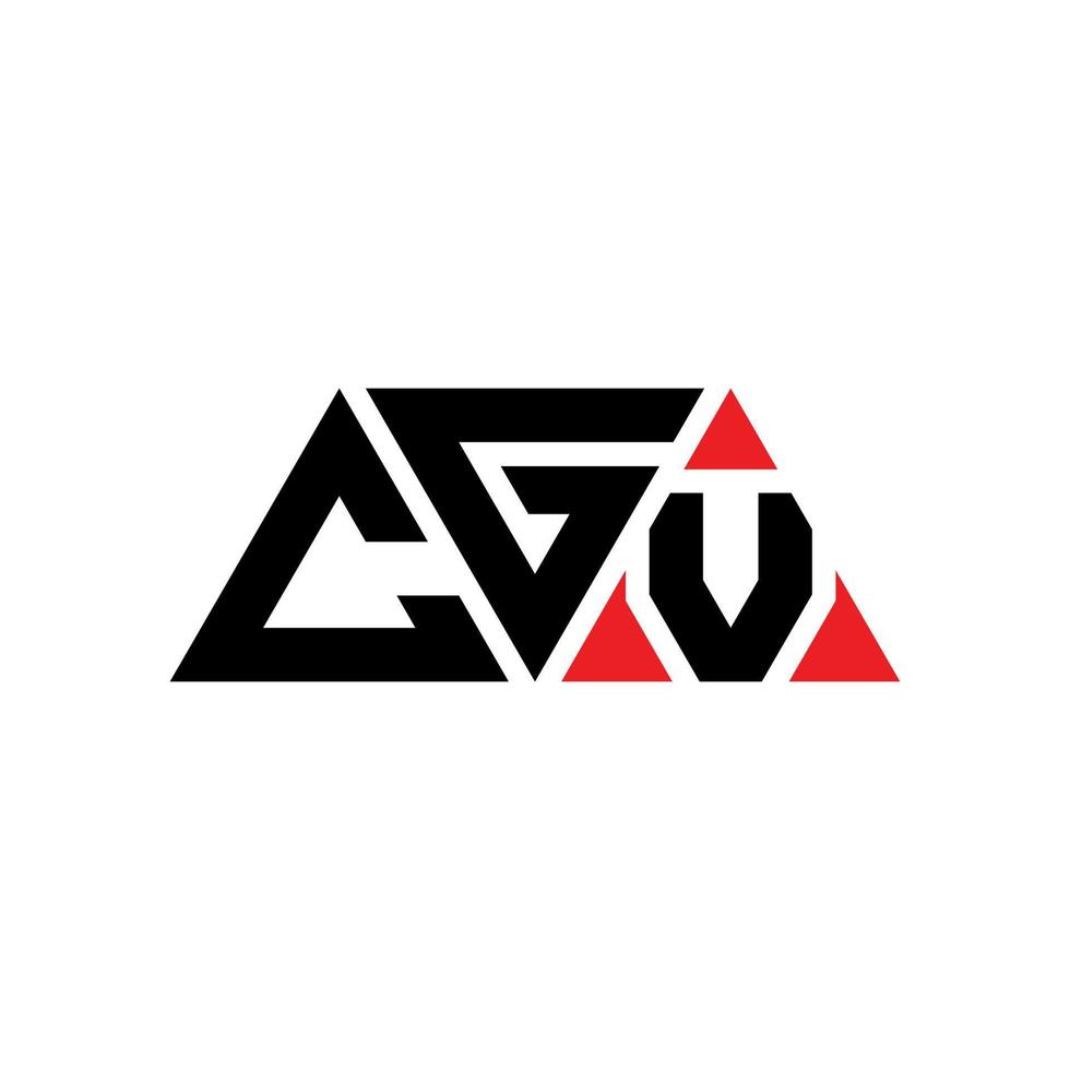 cgv triangolo lettera logo design con forma triangolare. monogramma cgv triangolo logo design. modello di logo vettoriale triangolo cgv con colore rosso. logo triangolare cgv logo semplice, elegante e lussuoso. cgv