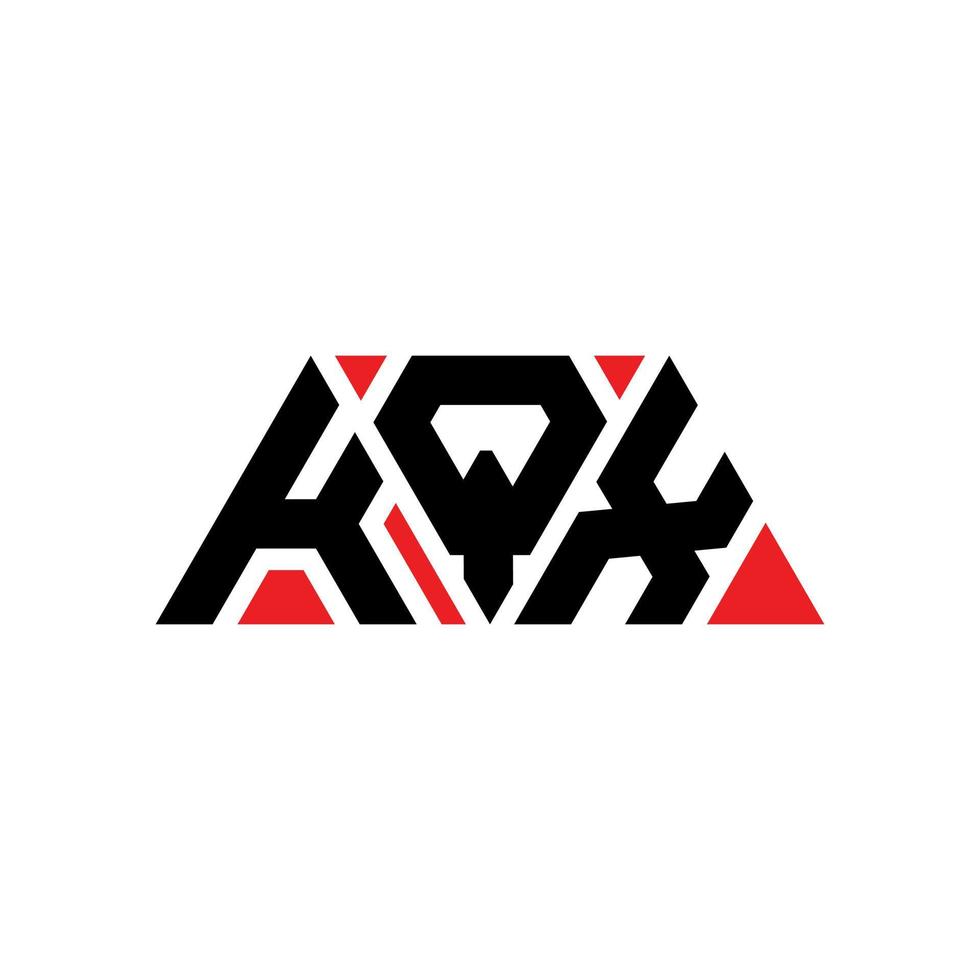 design del logo della lettera triangolare kqx con forma triangolare. monogramma del design del logo del triangolo kqx. modello di logo vettoriale triangolo kqx con colore rosso. logo triangolare kqx logo semplice, elegante e lussuoso. kqx