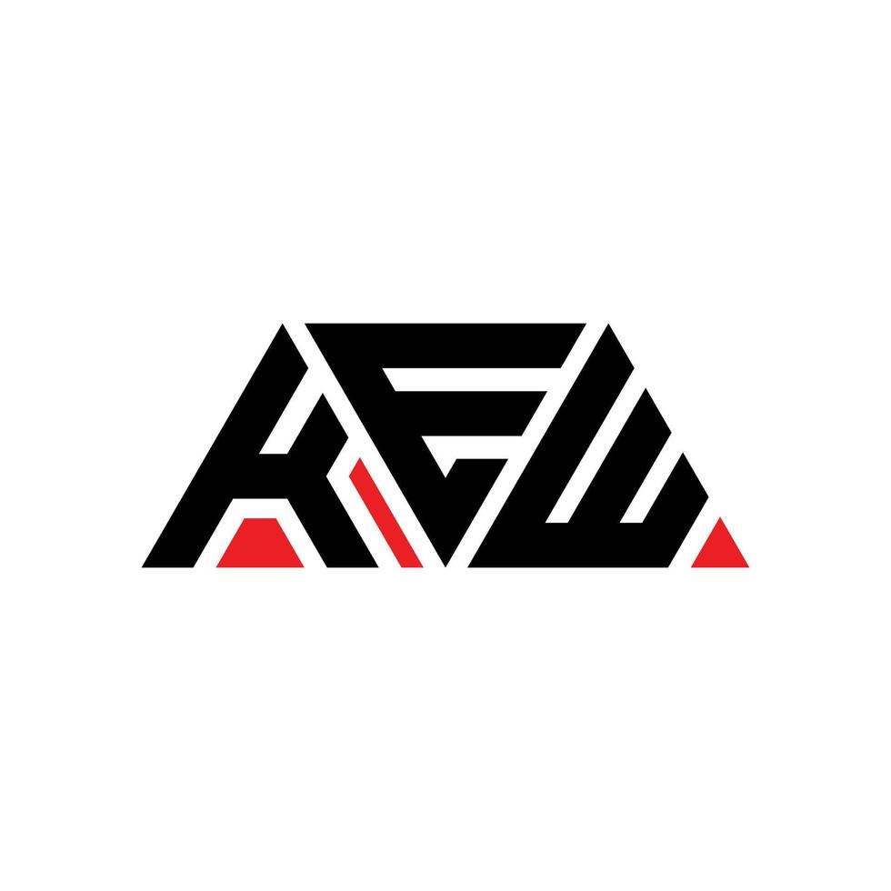 logo della lettera triangolare kew con forma triangolare. monogramma di design del logo del triangolo kew. modello di logo vettoriale triangolo kew con colore rosso. logo triangolare kew logo semplice, elegante e lussuoso. kew