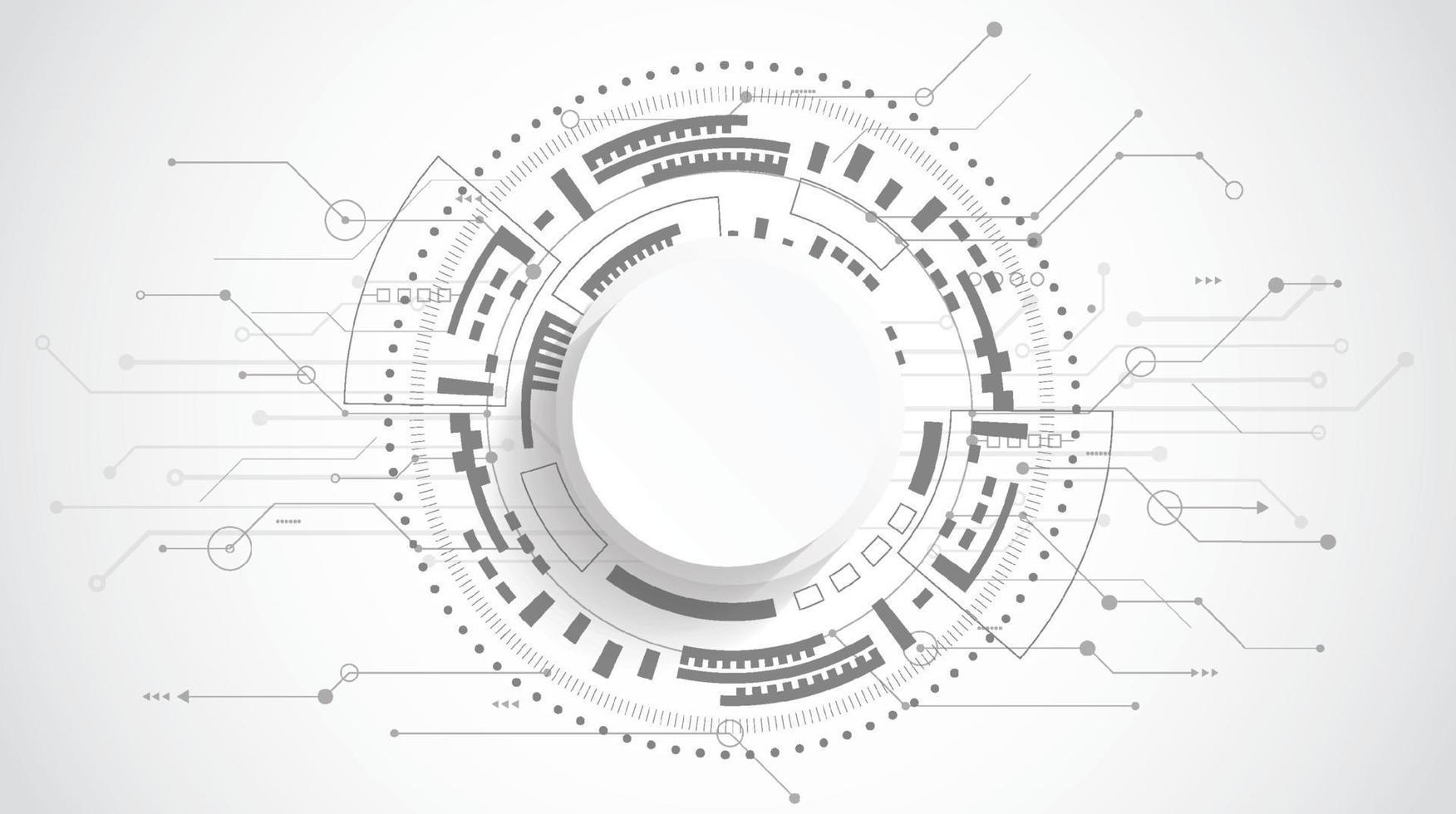 fondo astratto di progettazione 3d con struttura del circuito di linea e punto tecnologia. ingegneria moderna, futuristico, concetto di comunicazione scientifica. illustrazione vettoriale