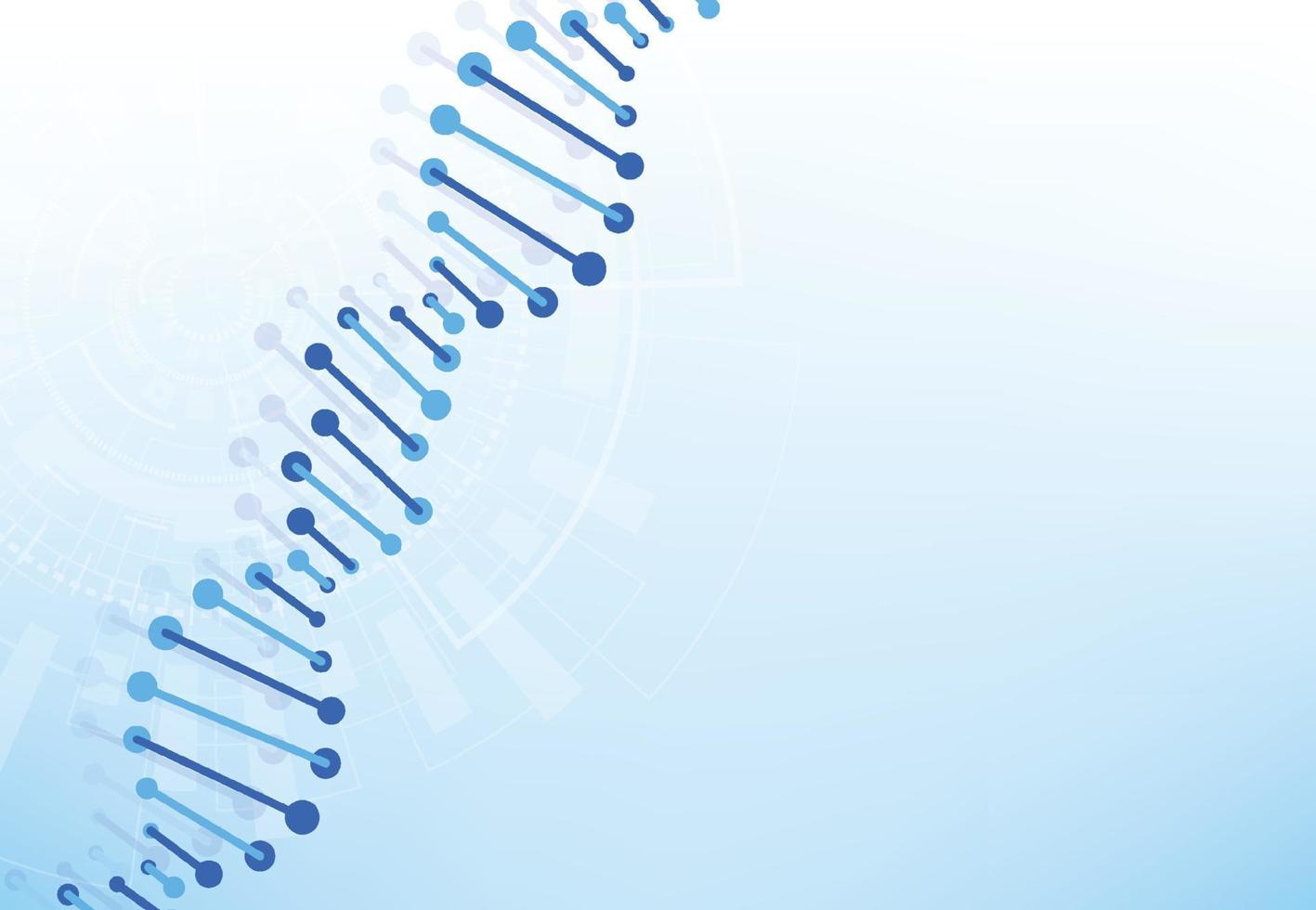 concetto di DNA. modello scientifico, carta da parati o banner con design di molecole. illustrazione vettoriale