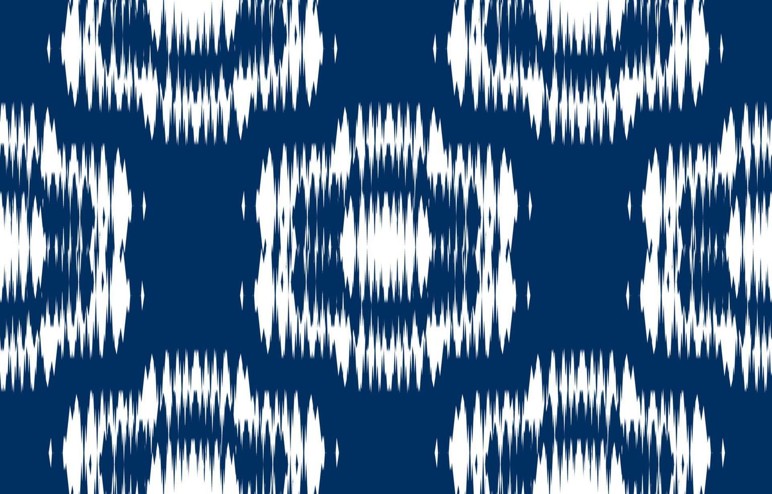 sfondo di design etnico ikat bianco e blu. motivo floreale ikat senza cuciture in arte astratta ricamo tribale e popolare. art ornament print.design per moquette, carta da parati, abbigliamento, avvolgimento, moda in tessuto vettore