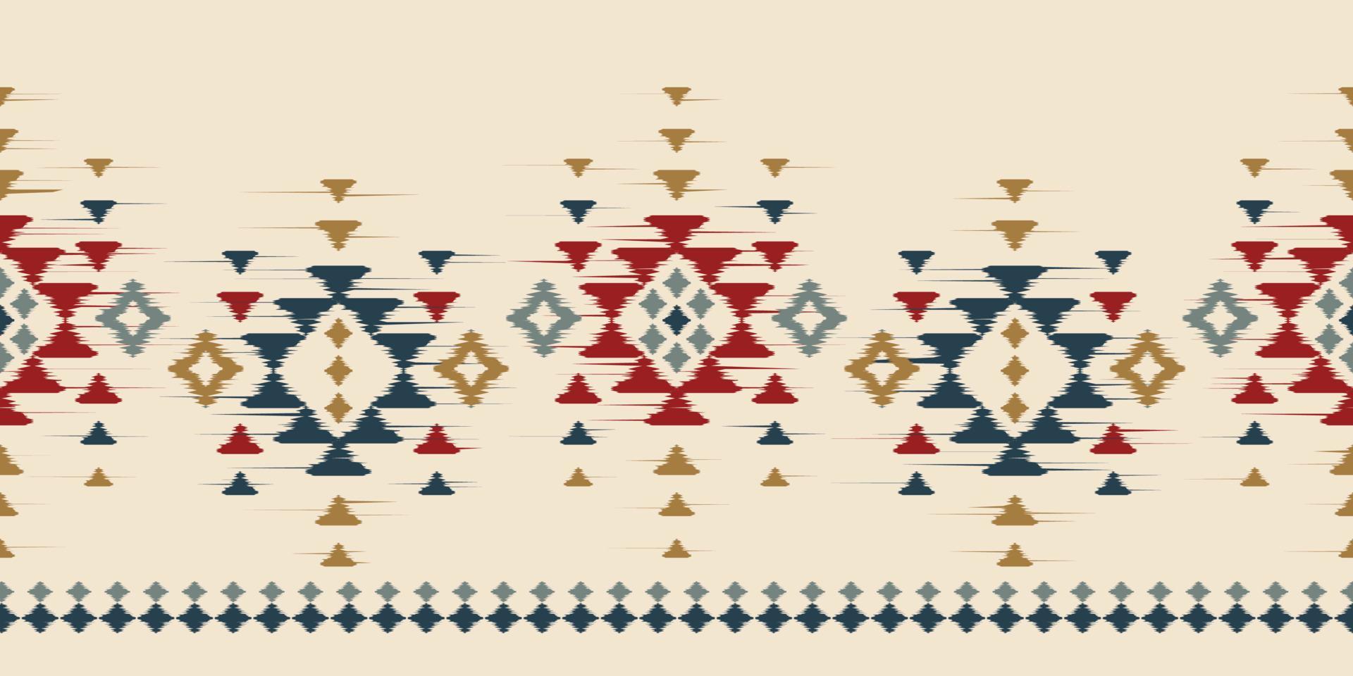 etnico astratto ikat art. modello senza cuciture in stile tribale, popolare e messicano. ornamento di arte geometrica azteca print.design per moquette, carta da parati, abbigliamento, avvolgimento, tessuto, copertina, tessile vettore