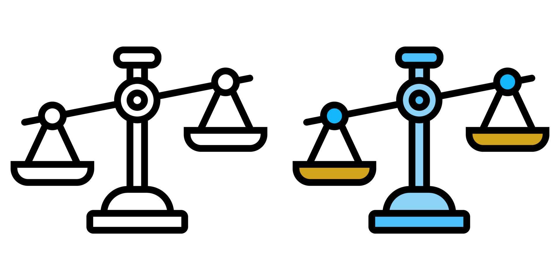 illustrazione grafica vettoriale di equilibrio, giudice, icona della giustizia