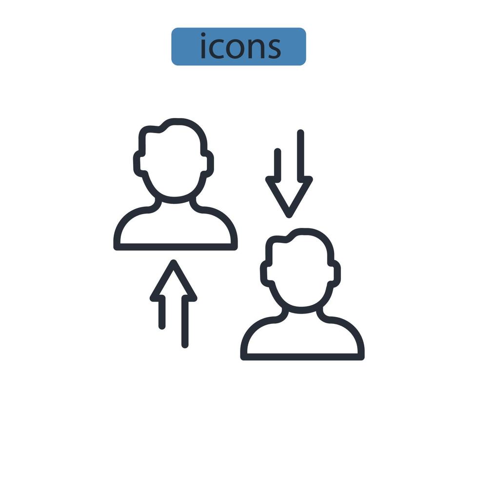 icone di relazione simbolo elementi vettoriali per il web infografico