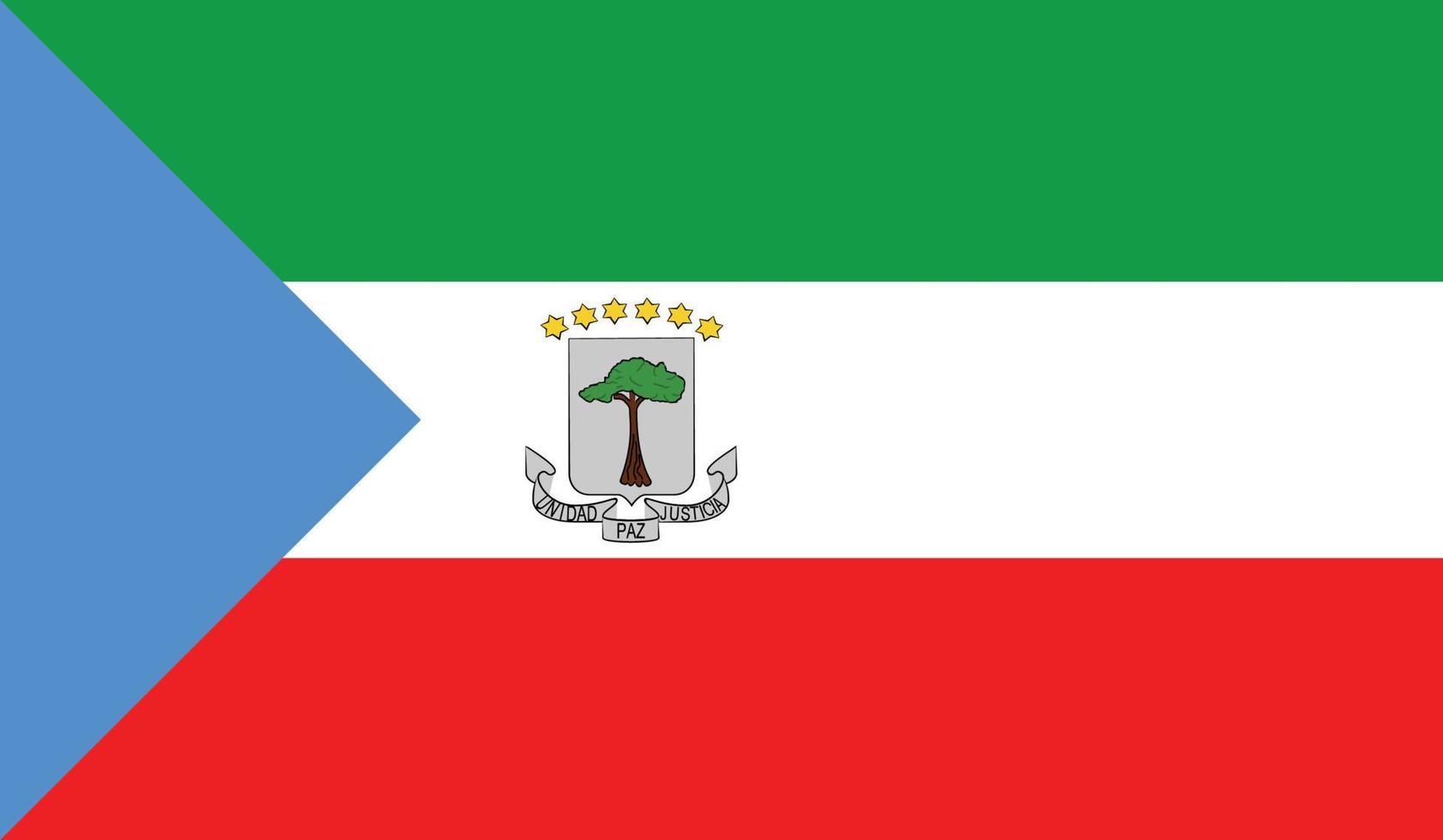illustrazione vettoriale della bandiera della Guinea equatoriale.