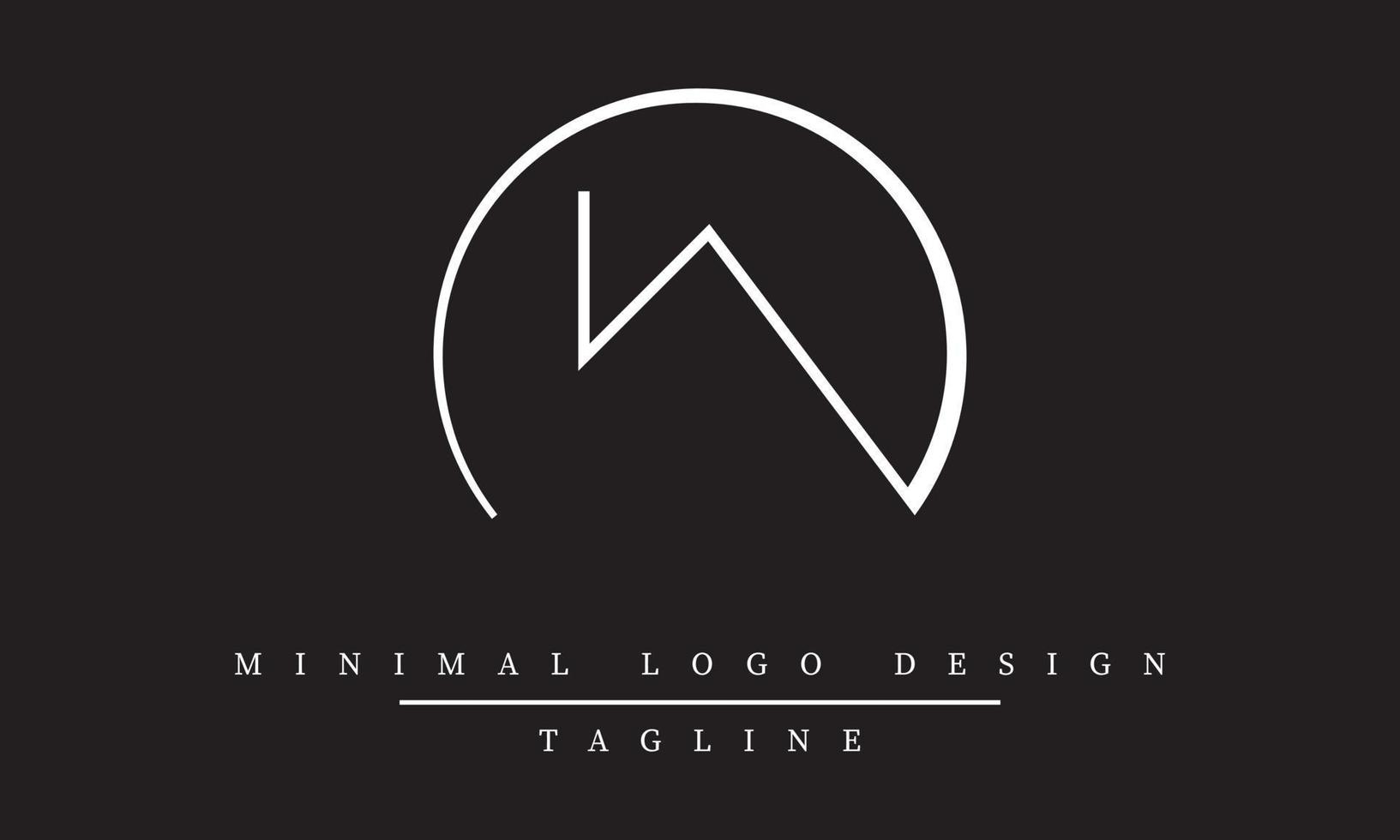 ia o ai vettore di progettazione del logo minimale