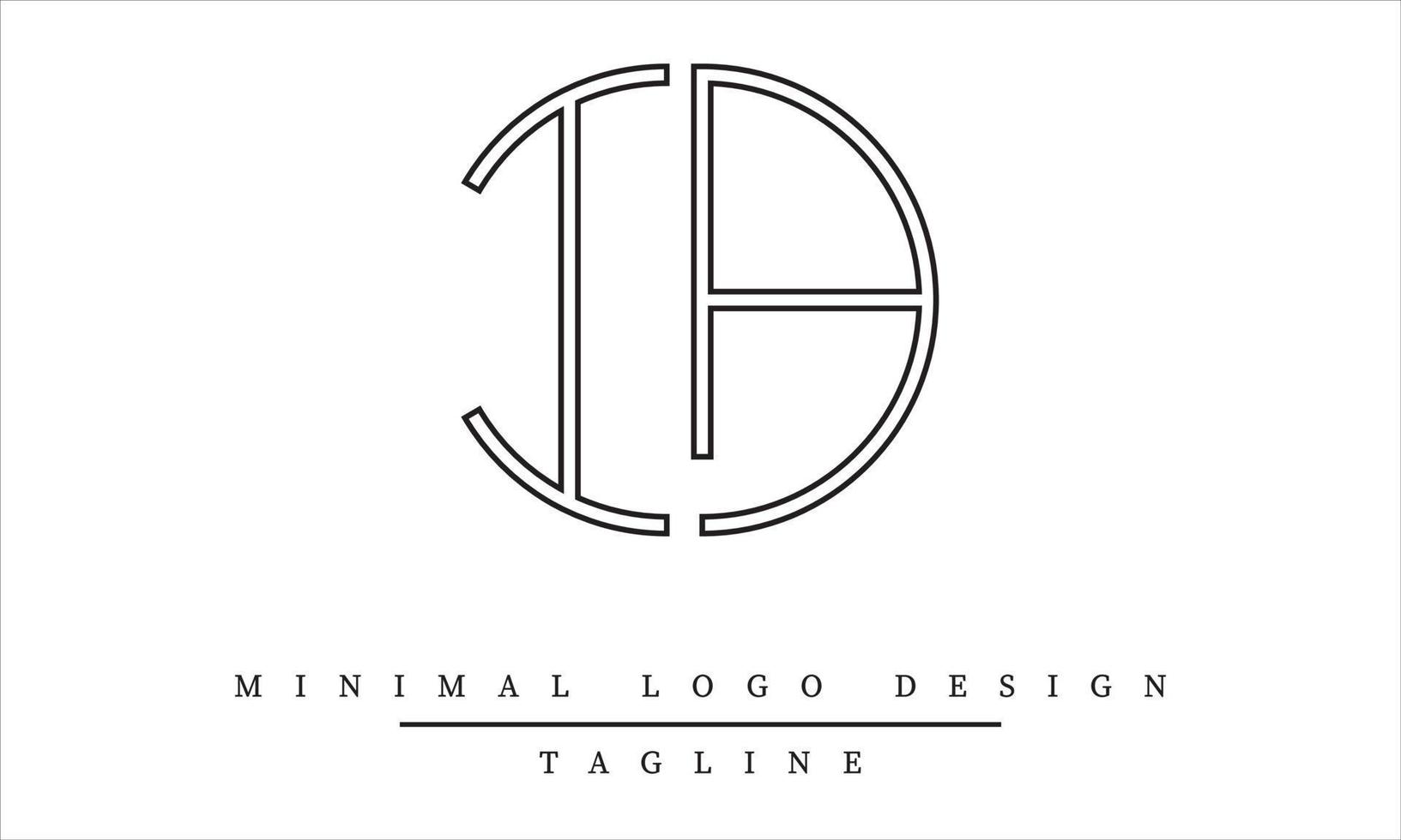 ia o ai vettore di progettazione del logo minimale