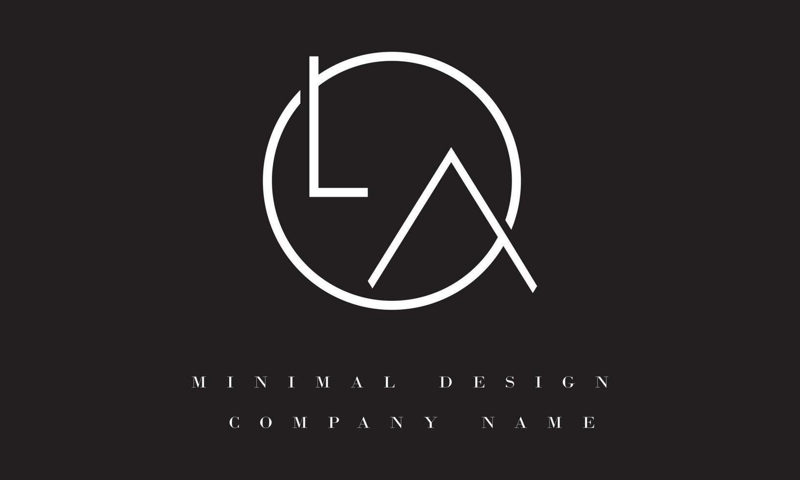 la o al design del logo minimale vettore