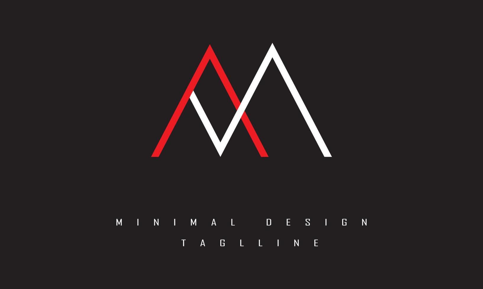 am o ma minimal logo design illustrazione arte vettoriale