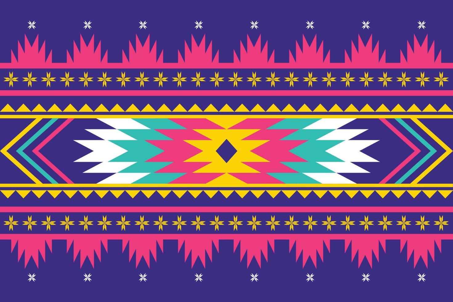 il design tessile colorato per lo sfondo del tappeto in tessuto di stoffa decora la moda. nativo tradizionale etnico azteco disegno geometrico senza cuciture. elemento di stampa marocchina. vettore